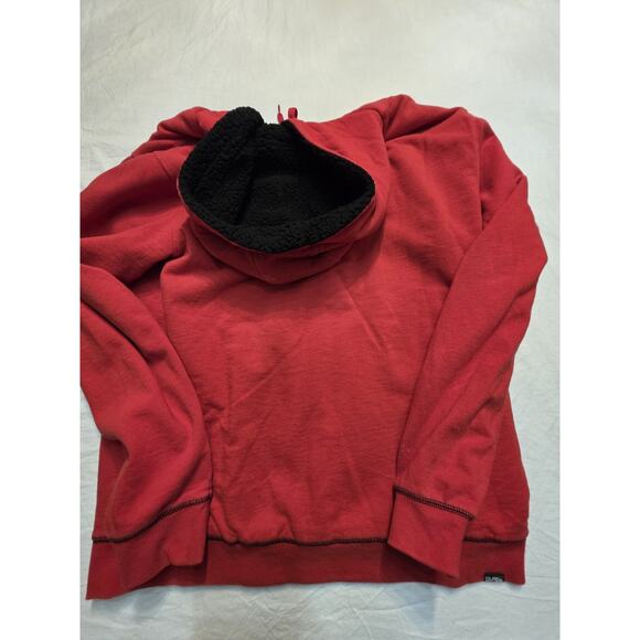 Quicksilver Men's Size Large Red With Black Embroidered Long Sleeve Zip Up ... - Picture 8 of 8